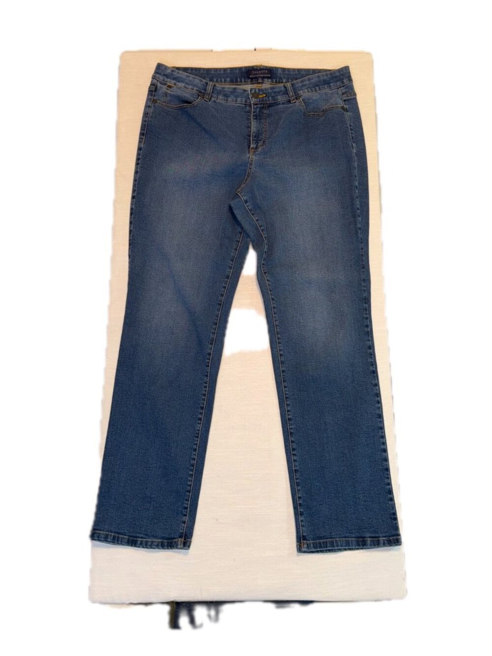 Talbots Women's Curvy Fit Jeans Size 14 Medium Wash Cotton Blend